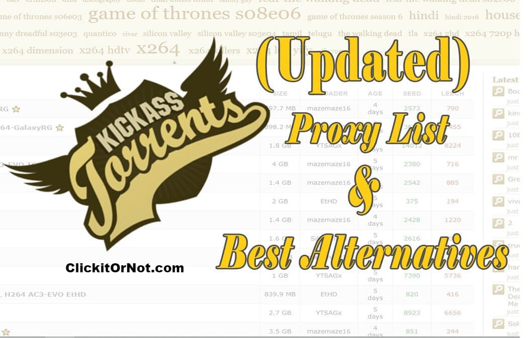 KAT KickassTorrents Proxy Sites and Top KickassTorrent Alternatives