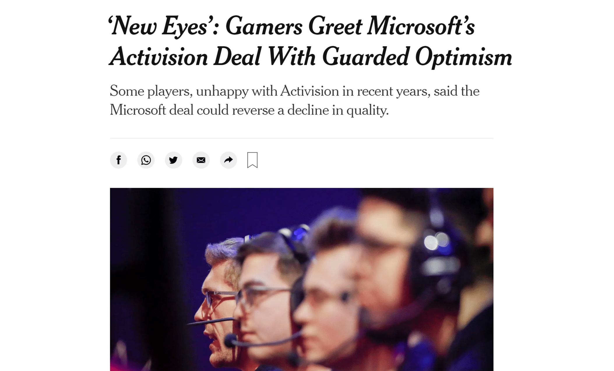 ‘New Eyes’: Gamers Greet Microsoft’s Activision Deal With Guarded Optimism